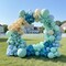 163PCS Under The Sea Balloon Garland Arch Kit, Ocean Theme Party Decorations, Blue Green Sand White Balloon Arch, Baby Shower Birthday Underwater Party Supplies
